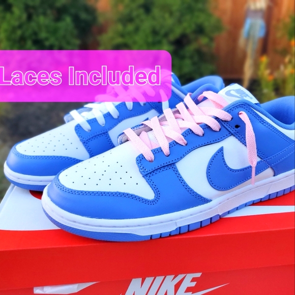 Nike Other - Nike Dunk Low Blue SZ 11.5 (Pink Laceswap)